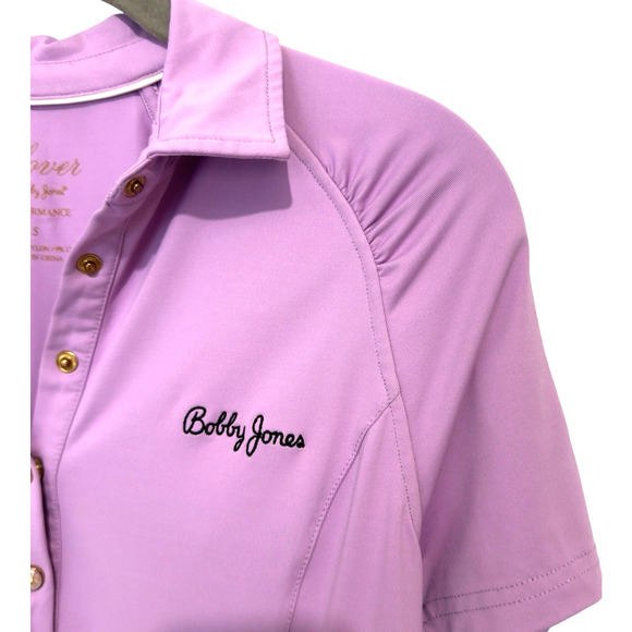 Clover By Bobby Jones Performance Womens Golf Polo Shirt Size S Lavender - Picture 5 of 10